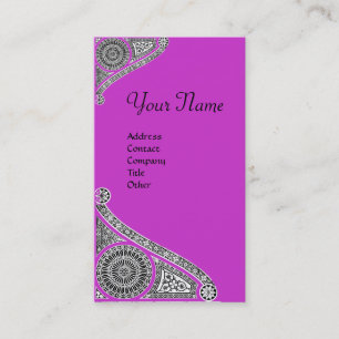 RENAISSANCE MONOGRAM 4 light purple Business Card