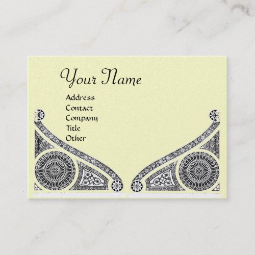 RENAISSANCE MONOGRAMgold metallic paper Business Card