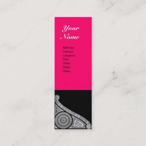 RENAISSANCE MONOGRAM pink Mini Business Card