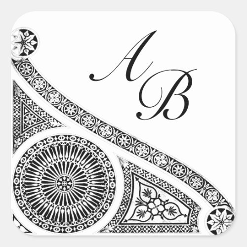 RENAISSANCE MONOGRAM SQUARE STICKER