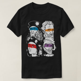 Renaissance Ninja Artists Poster Style Pop Art T-Shirt