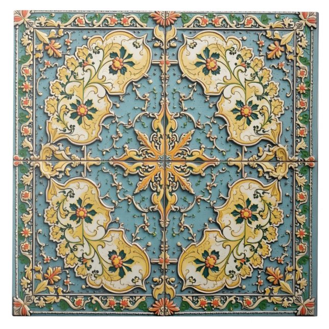 Renaissance of a Garden Ceramic Tile (Front)