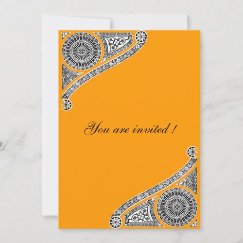 RENAISSANCE orange yellow Invitation