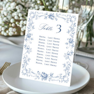 Renaissance Ornate Wedding Seating Chart Card