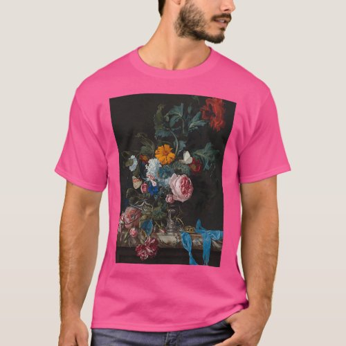 Renaissance painting still life with flowers T_Shirt