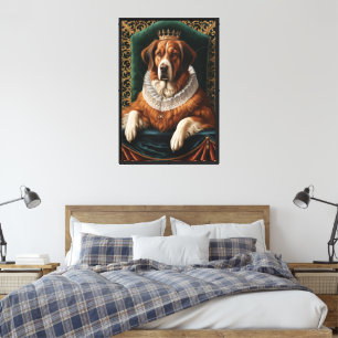 Renaissance portrait dog canvas print