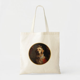 Renaissance Queen Portrait Golden Retriever Tote Bag