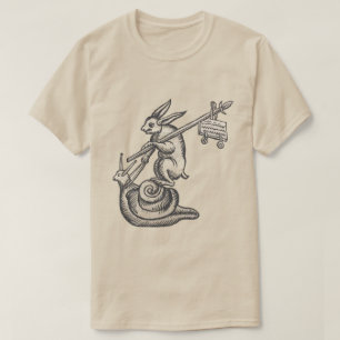 Renaissance Rabbit on Snail T-Shirt