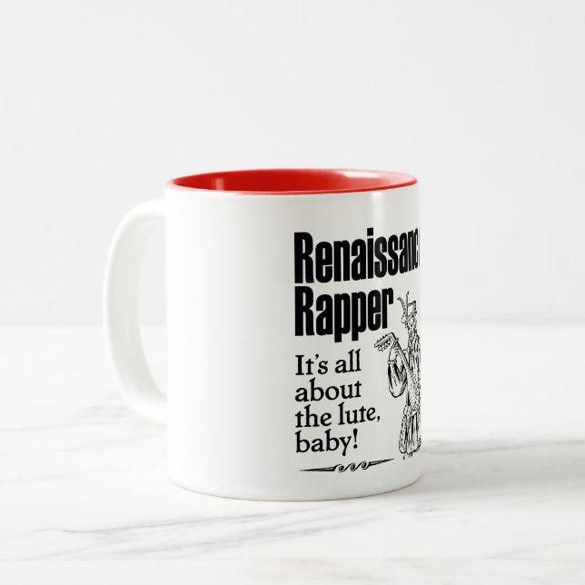 Renaissance Rapper Lg Gfx Two-Tone Coffee Mug (Front Left)