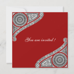 RENAISSANCE ,red Invitation