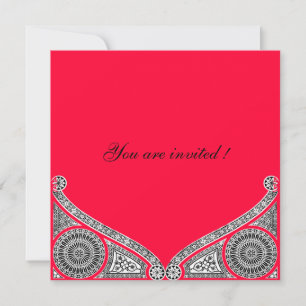 RENAISSANCE ,red Invitation