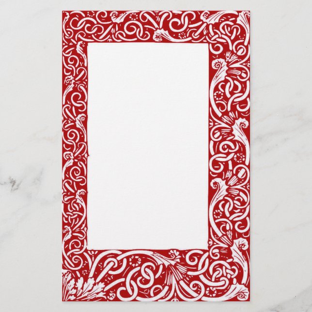 Renaissance Red Stationary Stationery (Front)