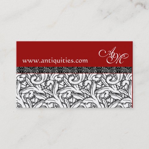 Renaissance Red, White &amp; Black Business Cards