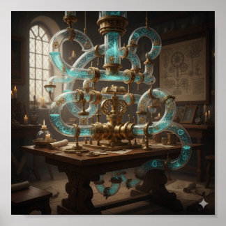 Renaissance Scientific Drawing Poster