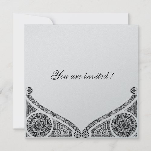 RENAISSANCE Silver metallic paper Invitation