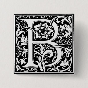 Renaissance Style Alphabet Letter B - Pin