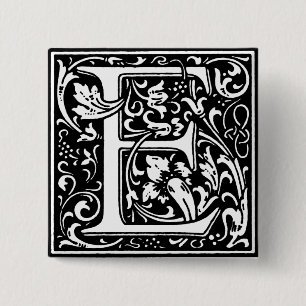 Renaissance Style Alphabet Letter E - Pin