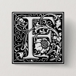 Renaissance Style Alphabet Letter F - Pin
