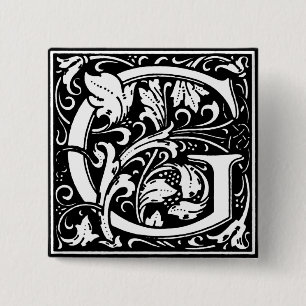 Renaissance Style Alphabet Letter G - Pin