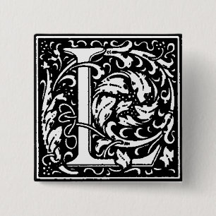 Renaissance Style Alphabet Letter L - Pin