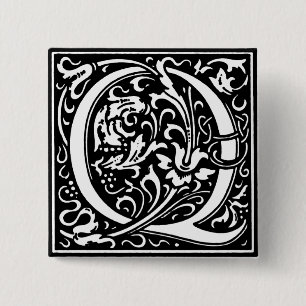 Renaissance Style Alphabet Letter Q - Pin