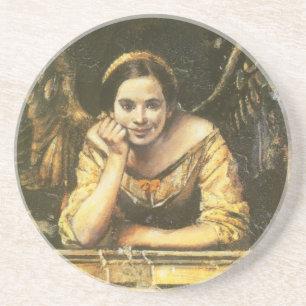 Renaissance Style Angel Fresco Coaster