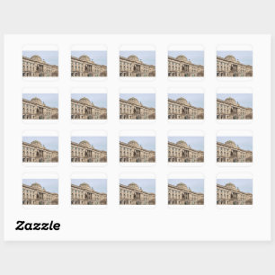 renaissance style public library in milwaukee square sticker
