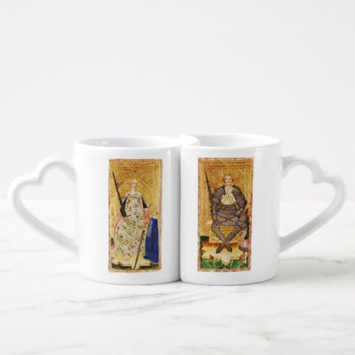 RENAISSANCE TAROTS King and Queen of Swords Coffee Mug Set