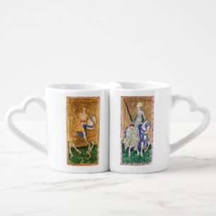 RENAISSANCE TAROTS /Knight of Coins,Lady of Swords Coffee Mug Set