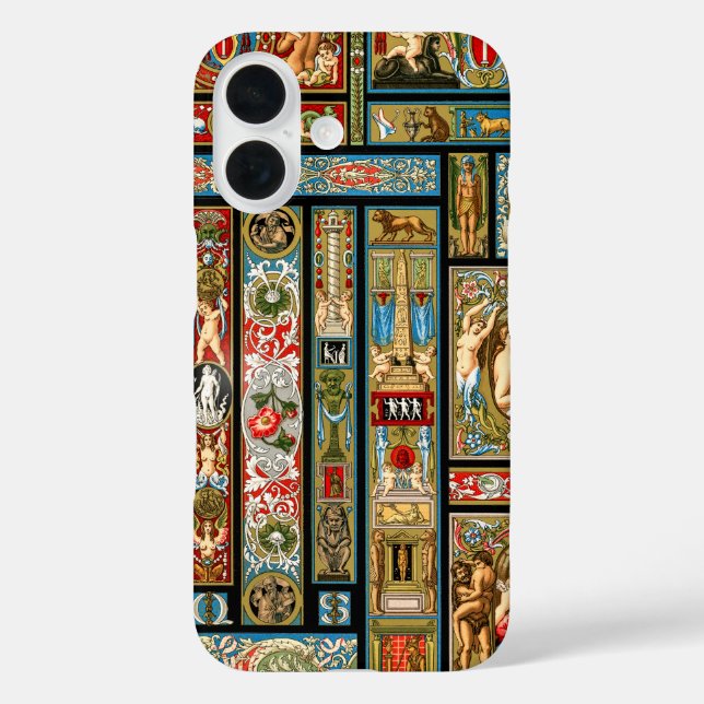Renaissance Themes Textiles and Fabrics Case-Mate iPhone Case (Back)