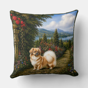 Renaissance Tibetan Spaniel Throw Pillow