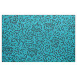 Renaissance Turqouise Floral Damask Fabric