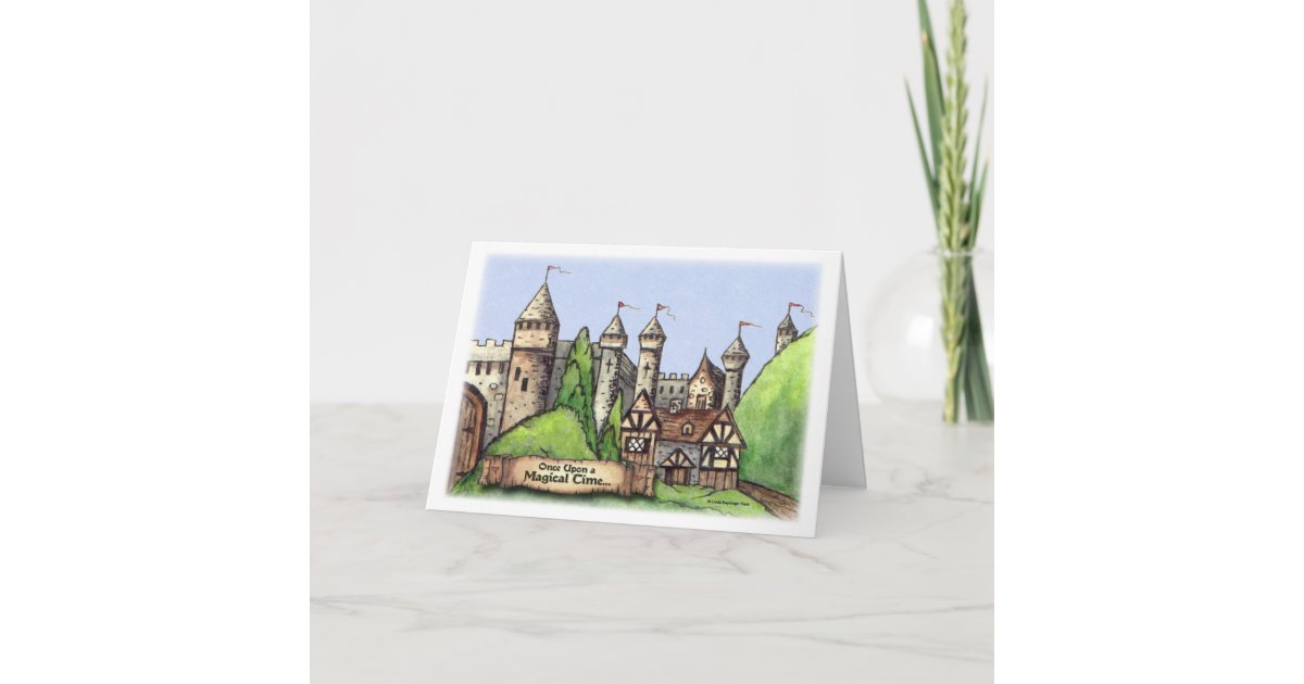 Renaissance Village Painting Card | Zazzle