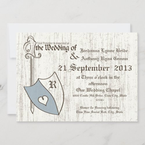 Renaissance Wedding Arms Invites
