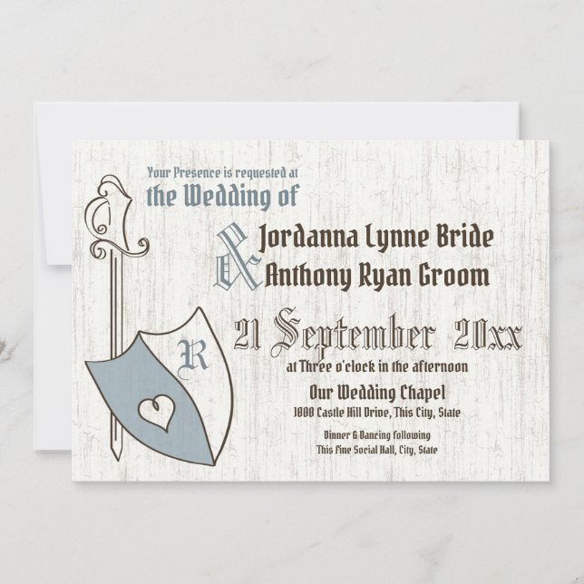 Renaissance Wedding Arms Invitation (Front)