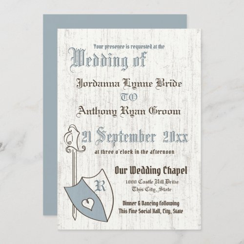 Renaissance Wedding Arms Invitation
