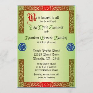 Renaissance Wedding Invitaiton Invitation