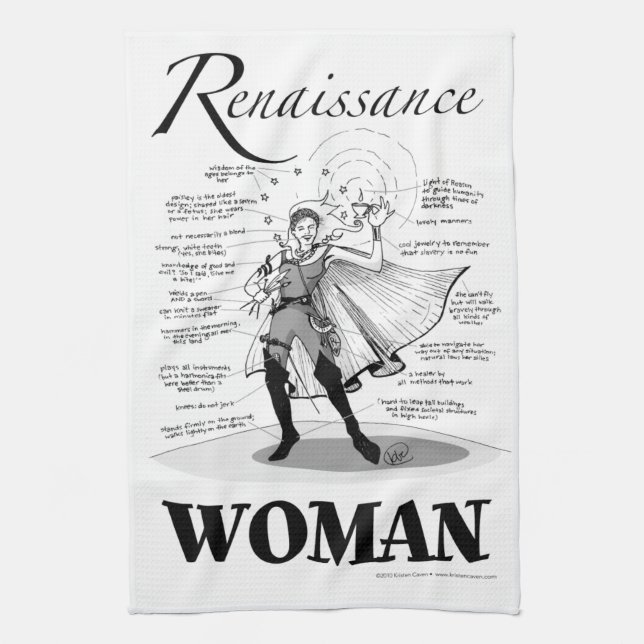 Renaissance Woman Kitchen Towel (Vertical)