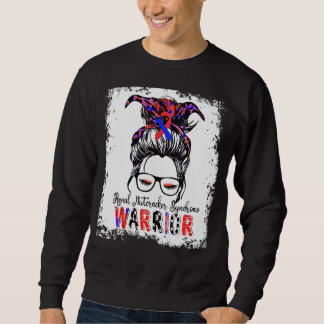 Renal Nutcracker Syndrome Warrior  Blue Red Ribbon Sweatshirt