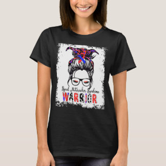 Renal Nutcracker Syndrome Warrior  Blue Red Ribbon T-Shirt