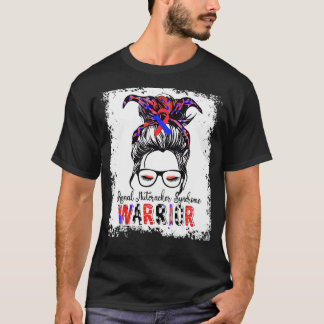 Renal Nutcracker Syndrome Warrior  Blue Red Ribbon T-Shirt