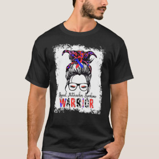 Renal Nutcracker Syndrome Warrior  Blue Red Ribbon T-Shirt