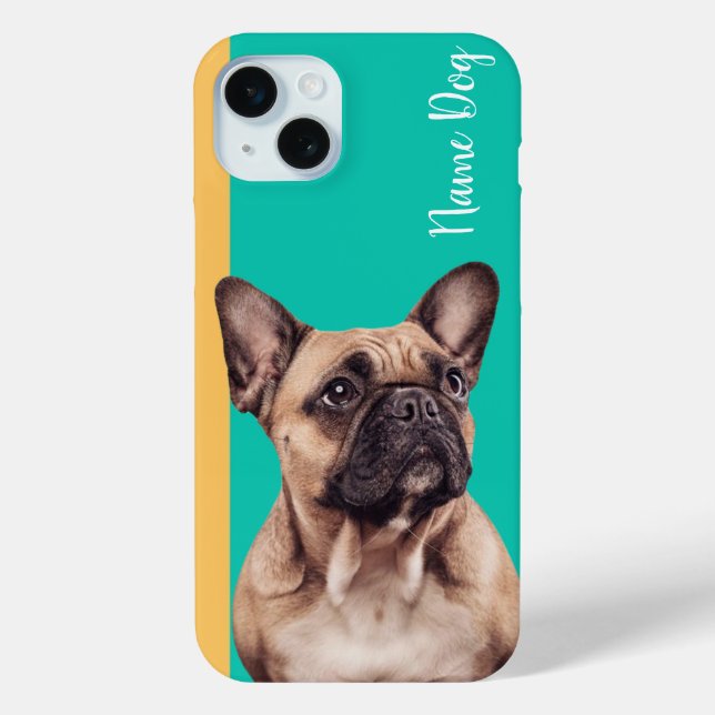 Rename your bulldog french dog on the phone cases (Back)