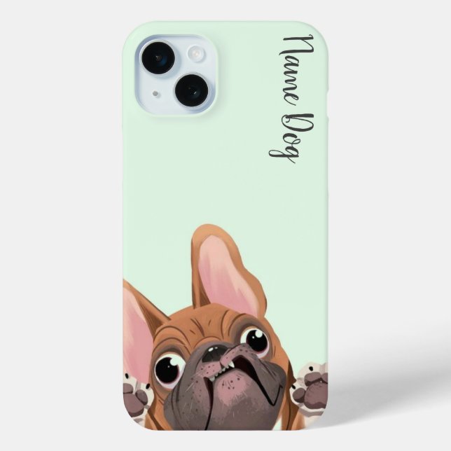 Rename your bulldog french dog on the phone cases (Back)