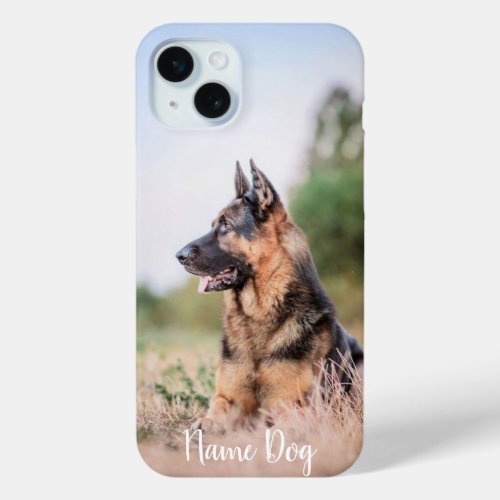 Rename your German Shepherd Dog dog on the phone c iPhone 15 Plus Case