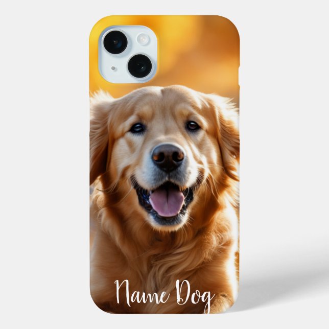 Rename your Golden Retriever dog on the phone case (Back)