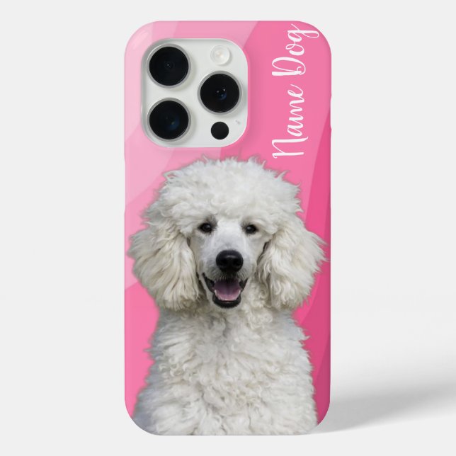 Rename your Poodle dog on the phone cases (Back)