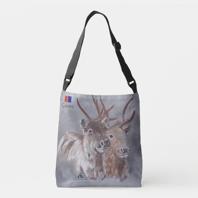 Renar målade acrylic crossbody bag (Back)