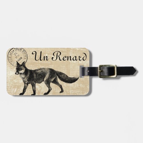 Renard French for fox Luggage tag