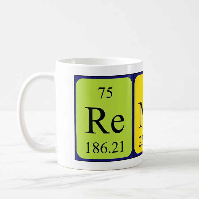 Renata periodic table name mug (Left)